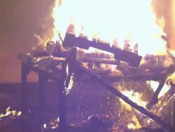 HD MONTAGE: Destructive force of fire Stock Footage