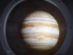 Approaching Jupiter Stock Footage