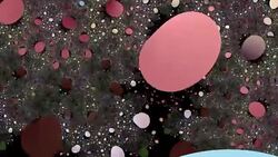 Mathematical chaos in pebble world with amoebae fractal hd video Stock Footage