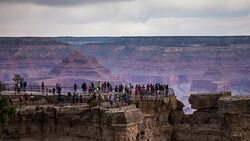 Sightseers at the Grand Canyon - Time Lapse Stock Footage