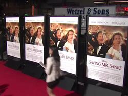 ATMOSPHERE - Signage at AFI Fest 2013 Opening Night Gala Premiere of Disney's "Saving Mr. Banks" in Hollywood, CA, on 11/07/2013. (Footage by WireImage Video/Getty Images) Stock Footage