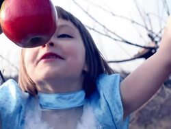 Princess and Apple Stock Footage