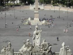 Piazza del Popolo, Rome, Italy Stock Footage