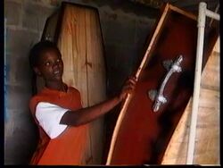 ZIMBABWE: AIDS EPIDEMIC CAUSES OVERWHELMING NEED FOR COFFINS News Clip