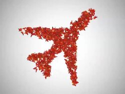 Plane Symbol made by Orange Butterflies - Alpha Stock Footage