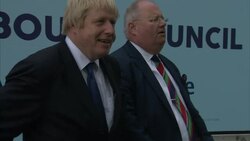 Boris Johnson and Eric Pickles at poster launch News Clip