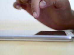 Tablet, close up Stock Footage