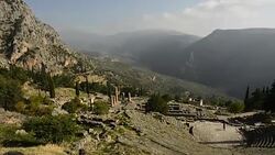 Delphi Ruins in Greece Stock Footage