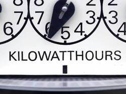 electricity - electric kilowatthour meter Stock Footage