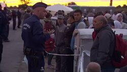 European Migration Crisis: Refugees in Roszke Camp News Clip