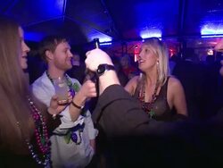 ATMOSPHERE - guests and signage at GQ, Lacoste and Mercedes-Benz Celebrate the Super Bowl in New Orleans with Special Musical Performance by Lil Wayne Stock Footage