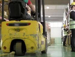 Modern Warehouse Employees Checking The Stock Stock Footage