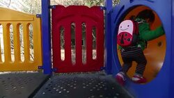 Baby at the Playground Glidecam Stock Footage
