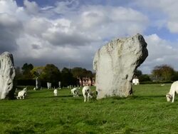 Avebury prehistoric stone circle. Stock Footage
