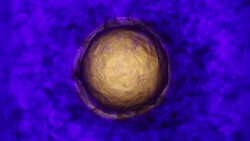 Glowing Paper Planet with Faint Light Rings Loop Stock Footage