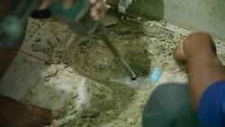 Using A Hammer drill Stock Footage