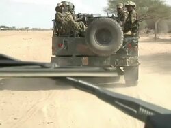 Kenyan soldiers Stock Footage