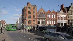 Theatre Royal & Bus, Nottingham, England, UK, Europe Stock Footage