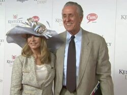 Chris Riley and Pat Riley at Moet & Chandon Toasts The 139th Kentucky Derby Stock Footage