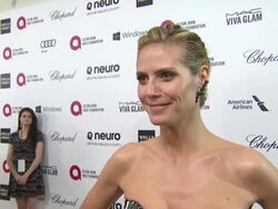 INTERVIEW - Heidi Klum - Elton John AIDS Foundation Presents 22nd Annual Academy Awards Viewing Party Sponsored By Chopard, Neuro Drinks And Wells Fargo Stock Footage