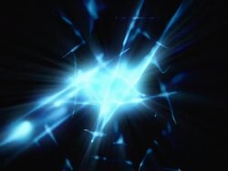 Blue flashes and strokes on black background Stock Footage