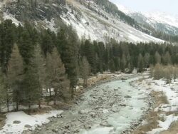 mountain landscape changing seasons from early spring to fresh green Stock Footage