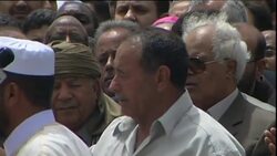 +4:3 Funeral of Gadhafi son killed in NATO airstrike News Clip