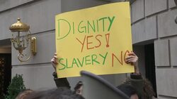 About two dozen protesters gathered outside the Consulate General of India in New York in support of Sangeeta Richard, the former housekeeper for India's deputy consul general, Devyani Khobragade. (Dec. 20) News Clip