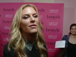 INTERVIEW - Morgan Stewart on her show at Benefit Cosmetics And Vanessa Hudgens Kick-Off National Wing Women Weekend Stock Footage