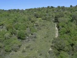 Aerial field in Ramot Menashe, Galilee, Israel Stock Footage