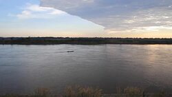 River at dawn in thailand Stock Footage