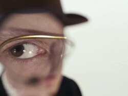 Detective with magnifying glass Stock Footage