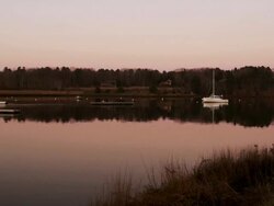 Yacht at Royal River   Stock Footage