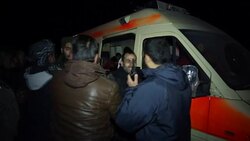 Paramedics and ambulances enter Aleppo News Clip