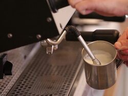 Milk for coffee Stock Footage