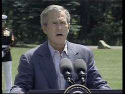 Joint news briefing by Bush and Musharraf News Clip