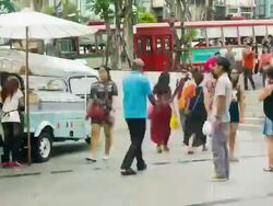 Walking people the pedestrian,Time lapse. Stock Footage