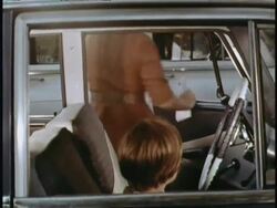 Little girl left alone in car, plays with Mom's car keys Stock Footage