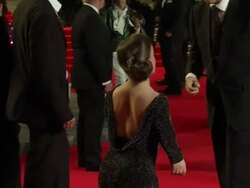 Ellie Simmonds at 'Skyfall' Royal World Premiere at Royal Albert Hall at Royal Albert Hall on October 23, 2012 in London (Footage by WireImage Video/Getty Images) Stock Footage