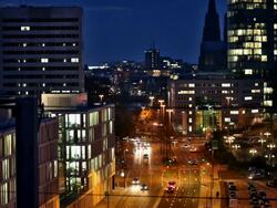 (Realtime) City a night Stock Footage