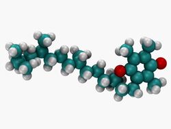 CGI showing space-filling three-dimensional molecular model of vitamin E Stock Footage