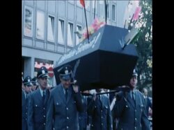 SYND 16-10-70 POLICEMEN DEMONSTRATE IN FRANKFURT FOR IMPROVED WORKING CONDITIONS News Clip
