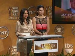 SPEECH: Rosario Dawson and Angie Harmon announce the 17th Annual Screen Actors Guild Awards nominees. (Footage by WireImage Video/GettyImages) Stock Footage