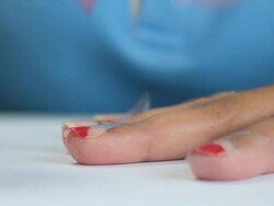 Rub Nail Stock Footage