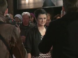 Megan Everett at The Girl With The Dragon Tattoo: World Premiere at Odeon Leicester Square on December 12, 2011 in London, England (Footage by WireImage Video/Getty Images) Stock Footage