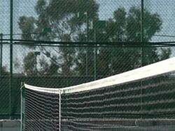Shot of the net on a tennis court. - Slow Motion Stock Footage