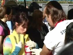 2004 Thanksgiving Meal For The Homeless Stock Footage