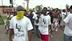 Protest March In Ferguson News Clip