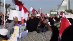 WRAP Some Bahrain army officers join protests, Pearl Square night pics News Clip