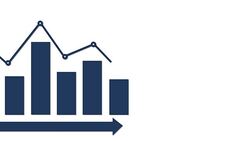 Infographic blue bar graph Stock Footage